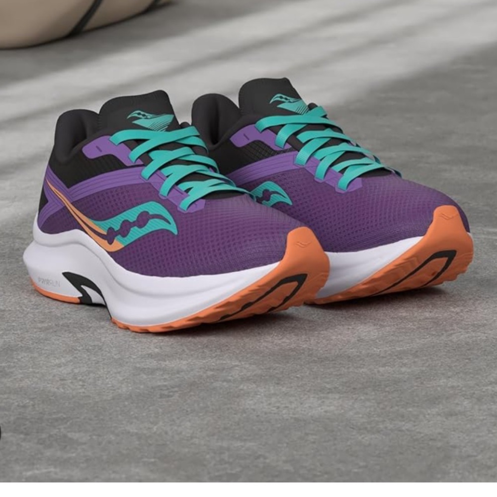 Saucony Women's Purple Teal Orange Lightweight Running Sneakers